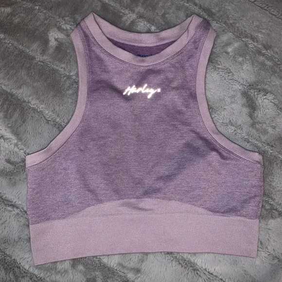 💚 Hurley workout crop top in lavender - Picture 1 of 4